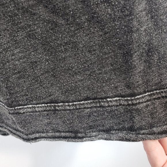 We The Free ~Free People Acid Wash Dress Womens Small S  Gray Short Sleeve /A190 - Picture 5 of 9